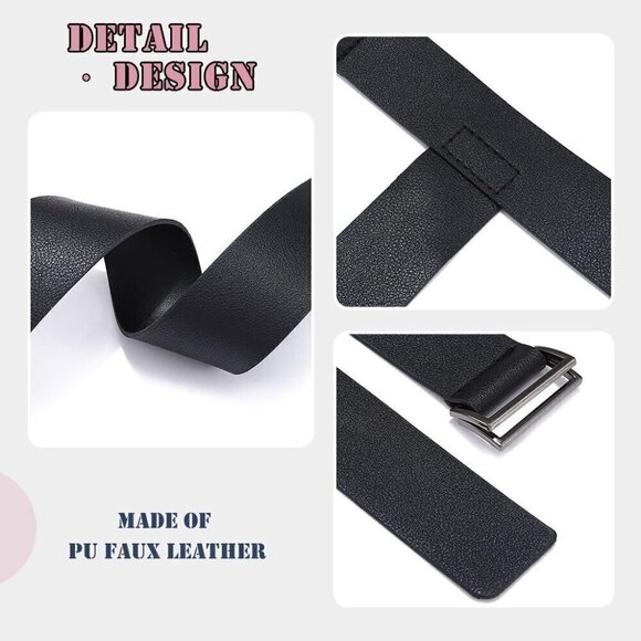 ?Women Black Punk Rock Belt Black Leather Fashion Waist Belt Costume Cosplay main image 7
